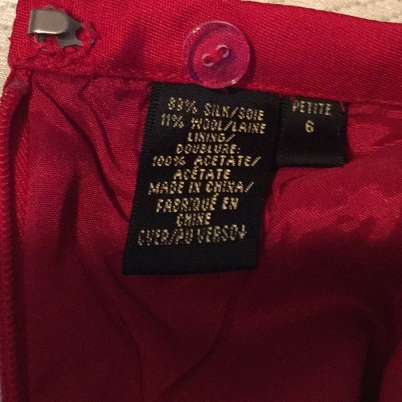 Dana Buchanan Lipstick red silk skirt. - Picture 4 of 4